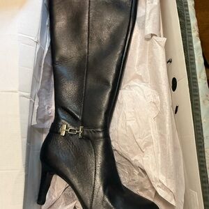 Bandolino Black Heeled Boots Wide Calf